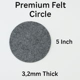 Acrylic Felt Circles 5 Inch Pack of 5