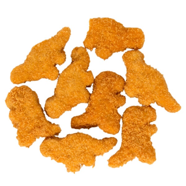 Perdue 5 lb. Bag Dinosaur Shaped Chicken Breast Nuggets - 2/Case