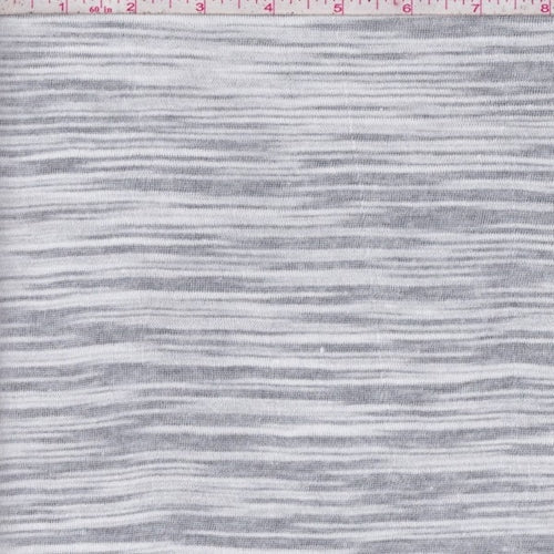 1 Yard White Grey Heather Brushed Thermal Knit Fabric Shirts Pajamas 57 Inches Width