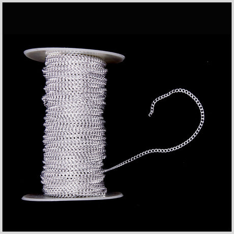 3/16" Silver Aluminum Metal Chain