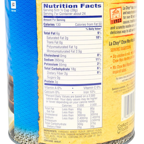 La Choy 24 oz. Can Chow Mein Noodles - 6/Case