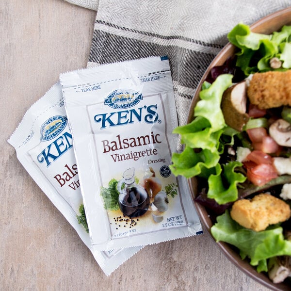 Ken's Foods 1.5 oz. Balsamic Vinaigrette Packet - 60/Case