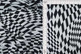 Double Knit Jacquard Checker Fabric Stretch Checkered Knit, 58/60" Wide