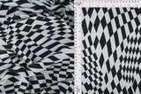 Double Knit Jacquard Checkered Stretch Fabric