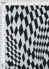 Double Knit Jacquard Checkered Stretch Fabric