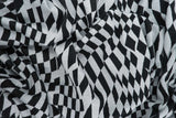 Double Knit Jacquard Checkered Stretch Fabric