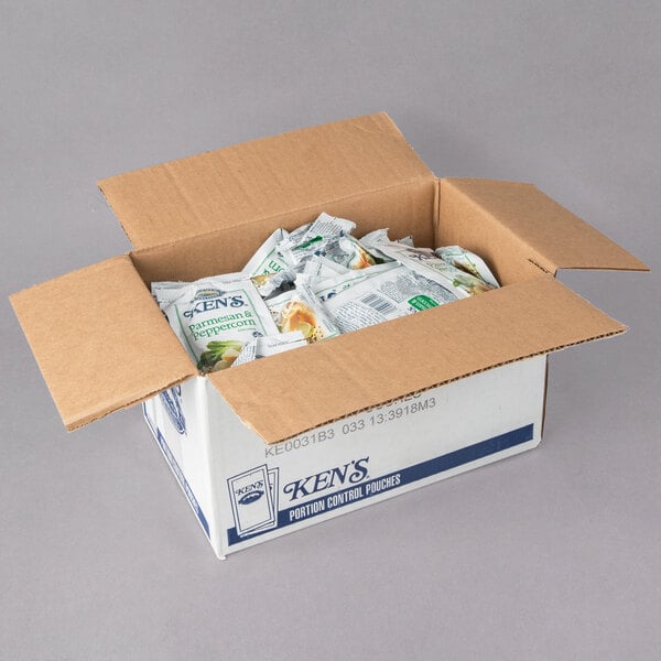 Ken's Foods 1.5 oz. Select Parmesan and Peppercorn Dressing Packet - 60/Case