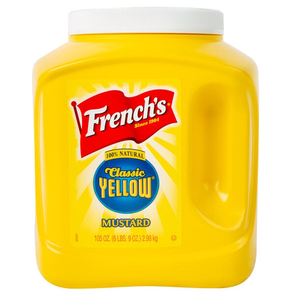 French's 105 oz. Classic Yellow Mustard Jug - 4/Case