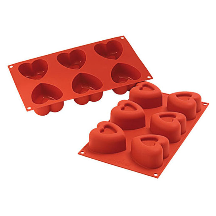 Silikomart Silicone Mold Passion 4.2 Oz, 2-3/4" x 2-7/8" x 1-1/2" H, 6 Cavities