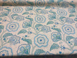 Richloom Cimmaron Linen Rayon Fabric - Blue Cobalt Floral, 54" Width (1 Yard)