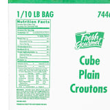Fresh Gourmet 10 lb. Plain Cube Croutons