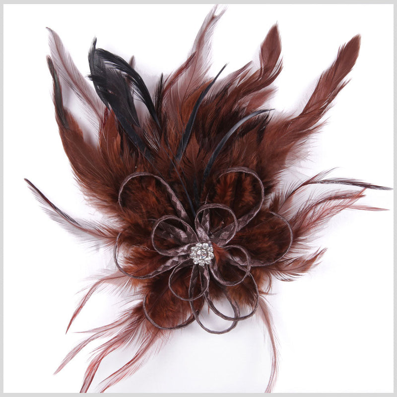 8" x 10" Brown Feather Brooch