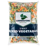 IQF 5 Way Mixed Vegetable Blend 2.5 lb. Bag - 12/Case