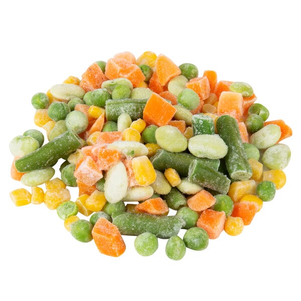 IQF 5 Way Mixed Vegetable Blend 2.5 lb. Bag - 12/Case
