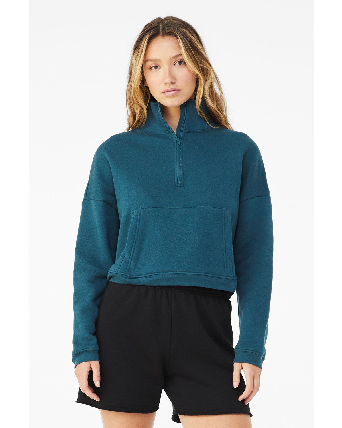 Bella + Canvas® Ladies Sponge Fleece Half-Zip Pullover Sweatshirt