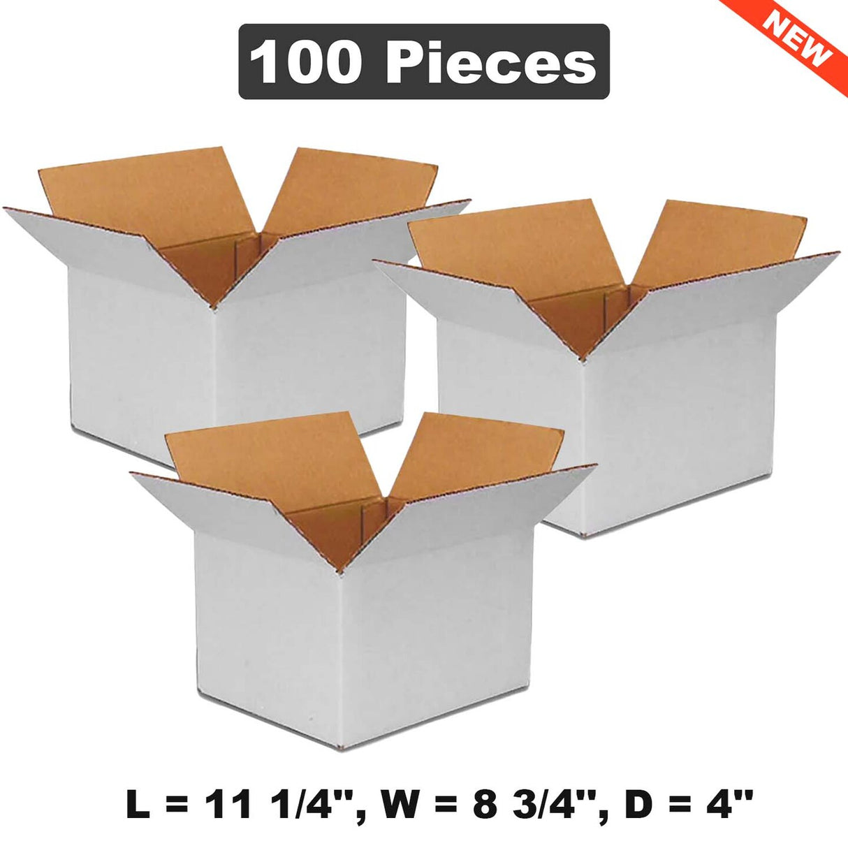 11 1/4" x 8 3/4" x 4" Corrugated Boxes: Ideal for Secure Shipping