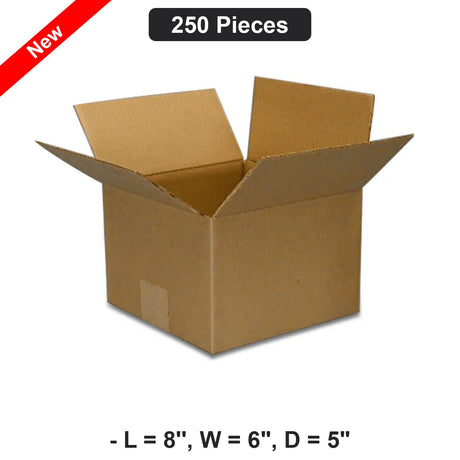 Versatile Packaging Solution Box L=8'',W=6",D=5" Inch