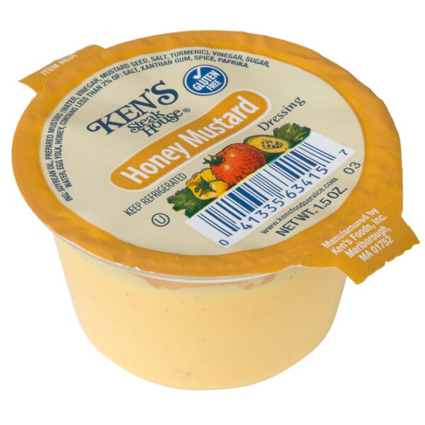 Ken's Foods 1.5 oz. Honey Mustard Dressing Cup - 100/Case