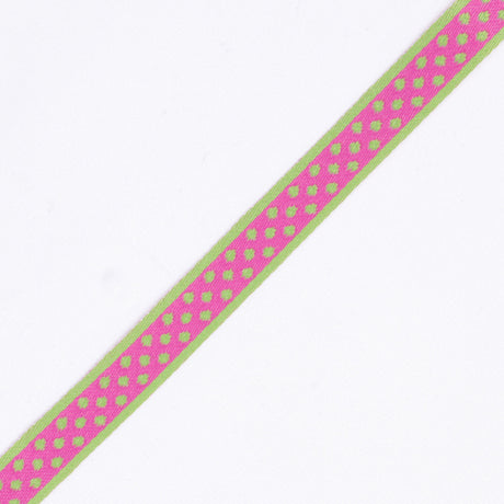 1/2" Hot Pink/Green French Jacquard Ribbon