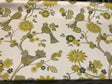 Richloom Soprano Cotton Fabric - Yellow Floral Bird Vine Oriental Twill, 54" Width (1 Yard)