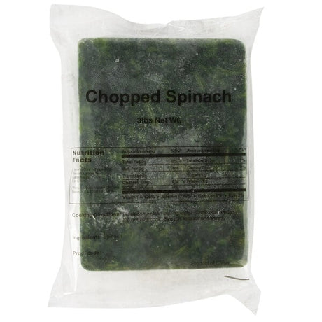Frozen Chopped Spinach 3 lb. Bag - 12/Case
