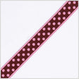 3/4" Pink/Brown French Jacquard Ribbon