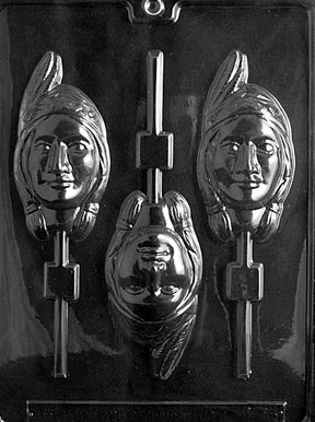 Indian Head Girl Lolly Chocolate Mold - LPT035