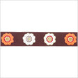 15/16" Orange/Brown French Jacquard Ribbon