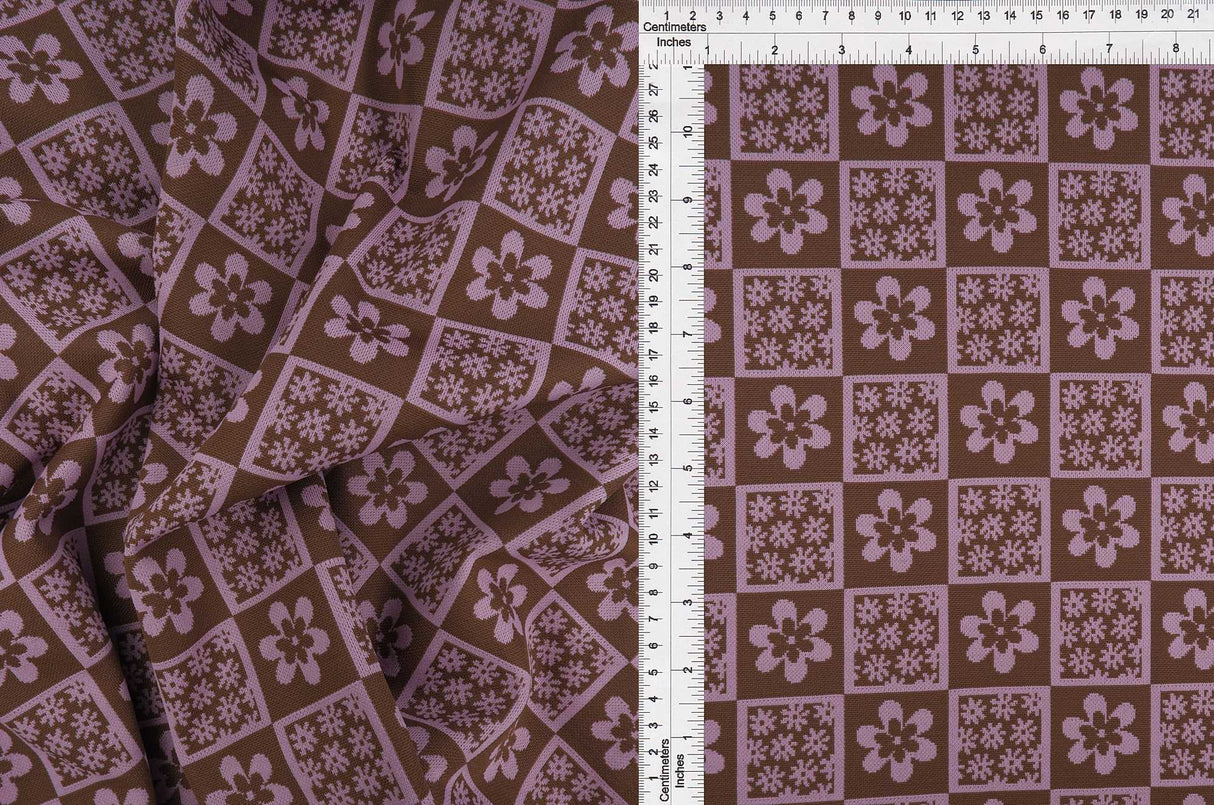 Double Knit Jacquard Floral Fabric