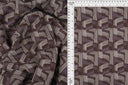 1 yarda de tela doble de punto jacquard con estampado geométrico, mezcla elástica de poliéster y spandex, ancho 58/60 pulgadas