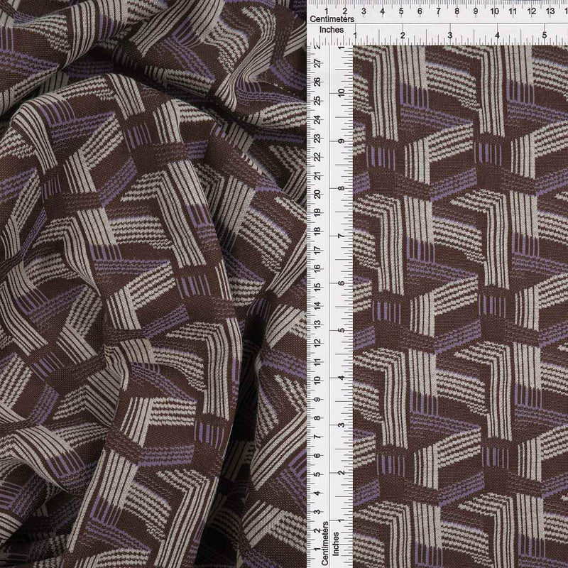 1 Yard Double Knit Jacquard Geo Fabric 220 GSM Polyester Spandex Blend 58/60" Width