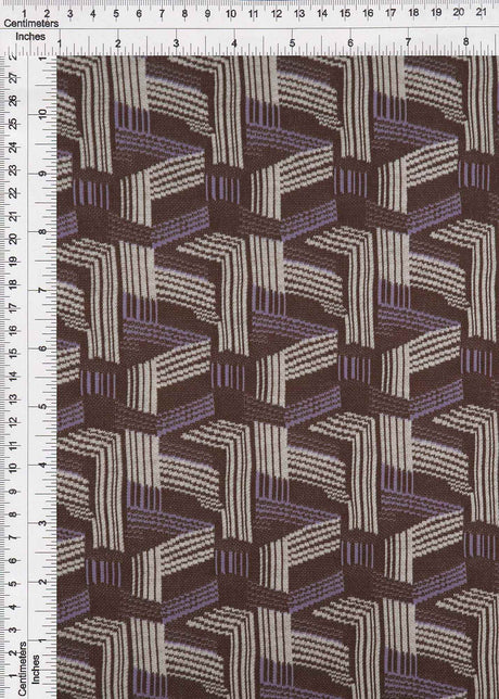 1 Yard Double Knit Jacquard Geo Fabric Stretch Polyester Spandex 58/60 Inches Wide