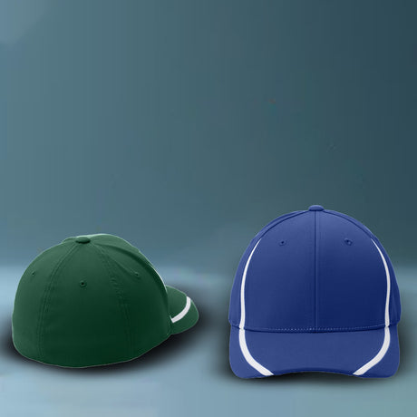 Sport-Tek® Flexfit® Performance Colorblock Cap Structured Mid Profile Moisture Wicking Stretch Fit