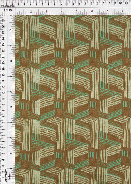 1 Yard Double Knit Jacquard Geo Fabric 220 GSM Polyester Spandex Blend 58/60" Width
