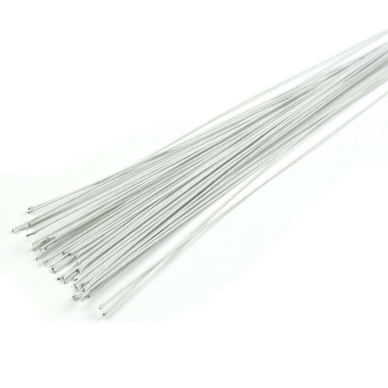 O'Creme 14" White Floral Wire, 50 Pieces, 20 Gauge