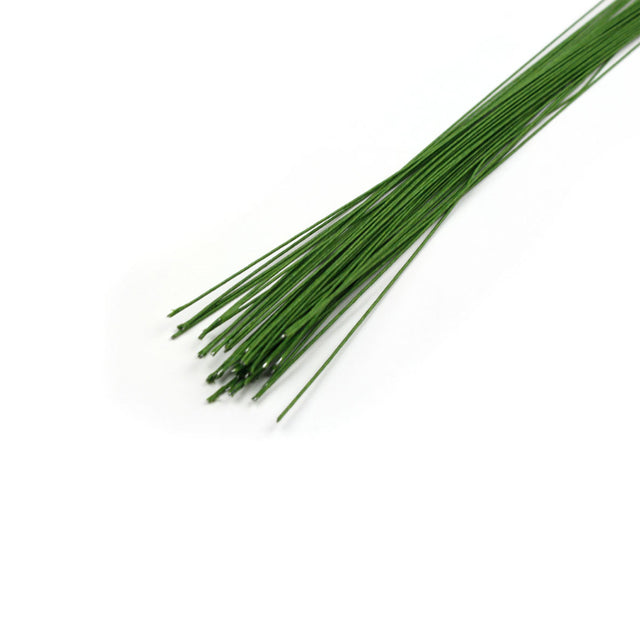 O'Creme 14" Green Floral Wire, 50 Pieces, 24 Gauge