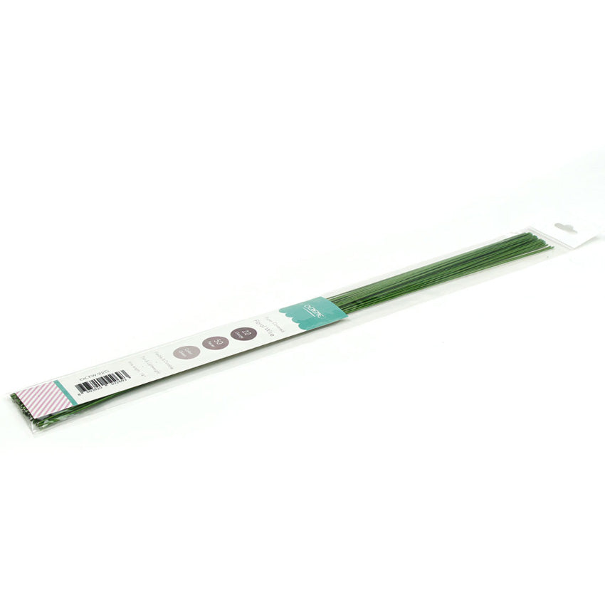 O'Creme 14" Green Floral Wire, 50 Pieces, 28 Gauge