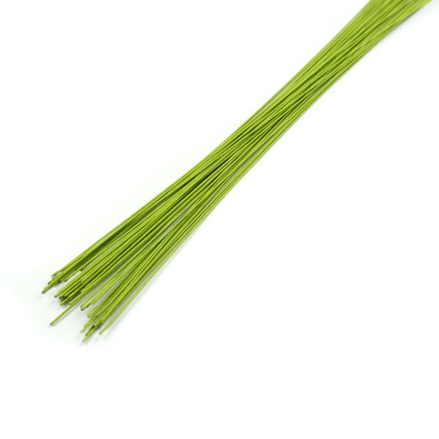 O'Creme 14" Light Green Floral Wire, 50 Pieces, 22 Gauge