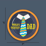 8 Ct. Father’s Day World’s Greatest Dad Dessert Plates 7" Party Paper Plates