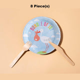 8 Ct. Bundle of Joy Stork Paper Dessert Plates 7" Baby Shower Party Tableware