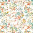Cotton Floral Print Fabric White/Multi 44/45"