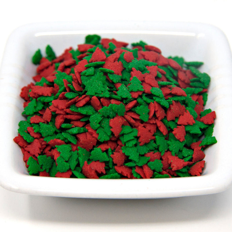 Red & Green Tree Sequin Shapes