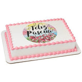 Feliz Pascua Easter Edible Cake Image PhotoCake