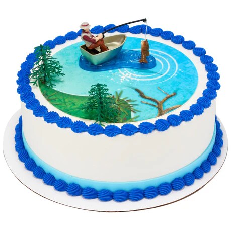 Fisherman with Action Fish Set Cake Kit