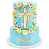 Religious Stained Glass Cross Set Cake Kit