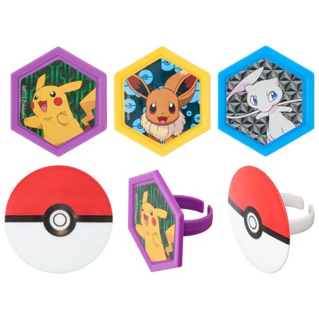 Pokémon I Choose You Cupcake Cake Decorating Rings 12 set