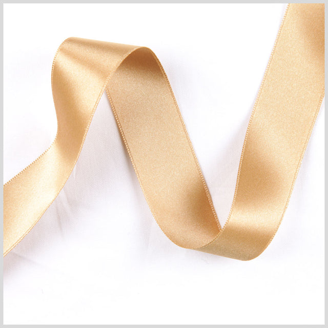 2.5" Gold Double Face French Satin Ribbon