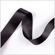 2.5" Black Double Face French Satin Ribbon