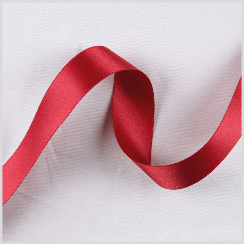 2.5" Garnet Double Face French Satin Ribbon