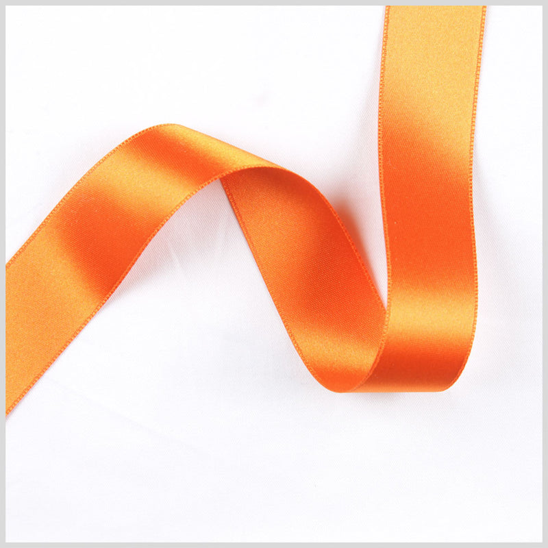 2.5" Orange Double Face French Satin Ribbon